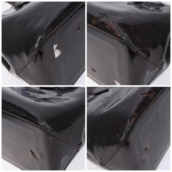 LOUIS VUITTON Monogram Vernis Wilshire PM Hand Bag Amarante Auth - Picture 15 of 16